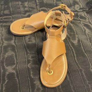 Michael Kors tan ankle strap sandals, size 7 medium